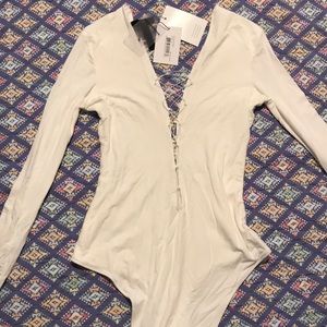 T by Alexander Wang Bodysuit White